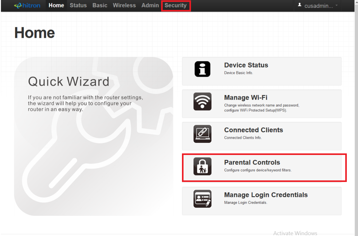 How To Set Parental Controls On A Hitron Cgnm 2250 Shaw Wireless Modem