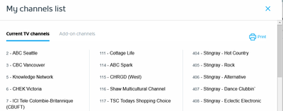 How To Print A List Of My Channels
